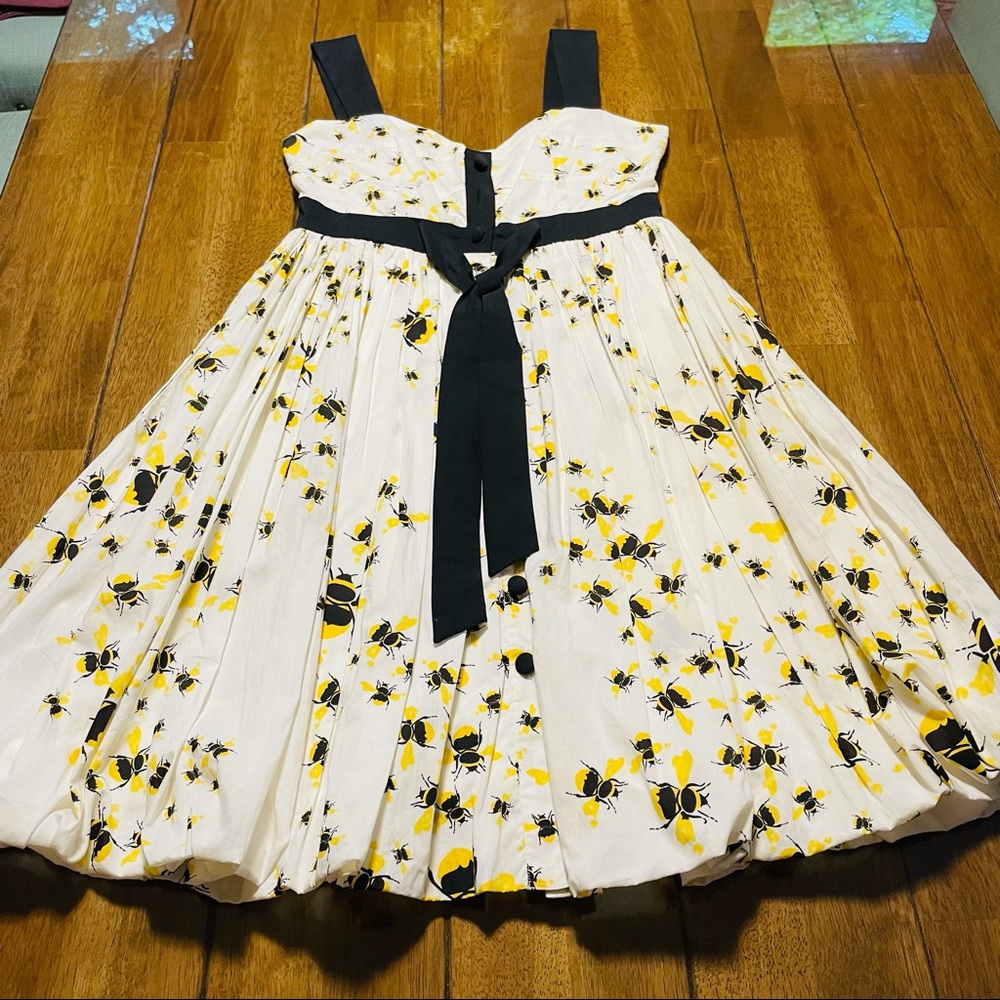 NWOT Diane Von Furstenberg Carson Bumblebee Sundress - Picture 5 of 11